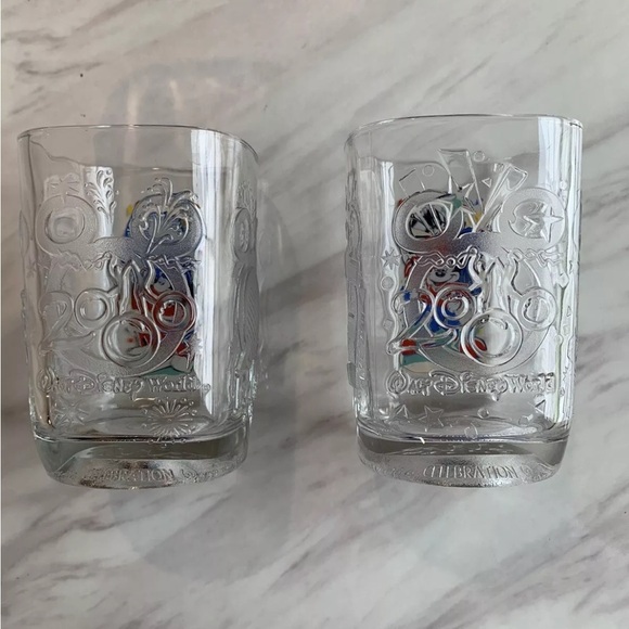 2000 McDonalds Disney World Celebration Mickey Mouse Drinking Glasses Set of 3 - Picture 3 of 6